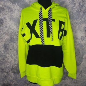 Stella Viva Highlighter Neon Yellow Pullover Hoodie Sweater size M